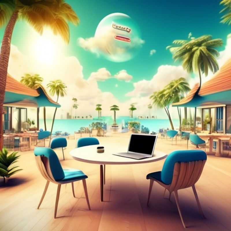 A virtual coworking tool interface, showcasing features like chat, project management, and video conferencing.