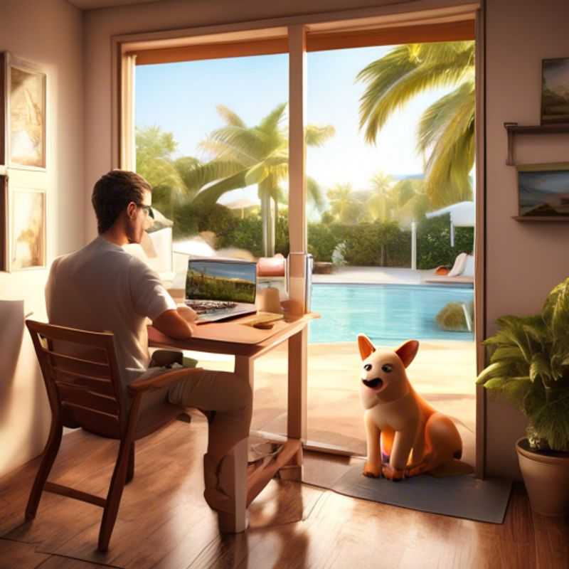 Person working from home on a laptop