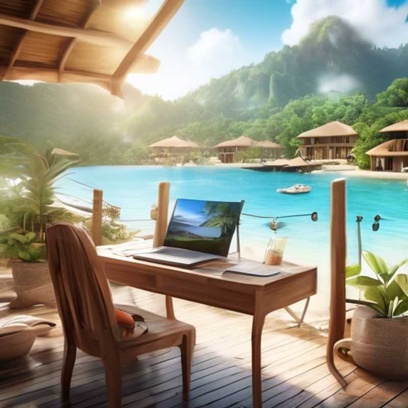A person working remotely from home on a laptop.