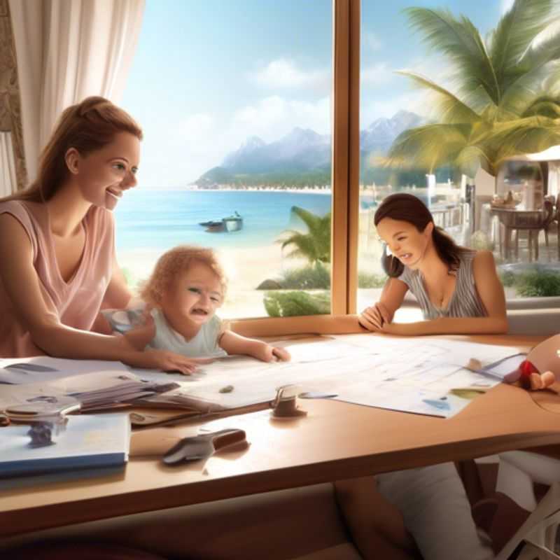 A mother working from home, balancing work and family life.