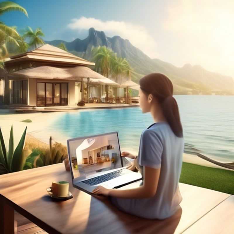A person working from home on a laptop.