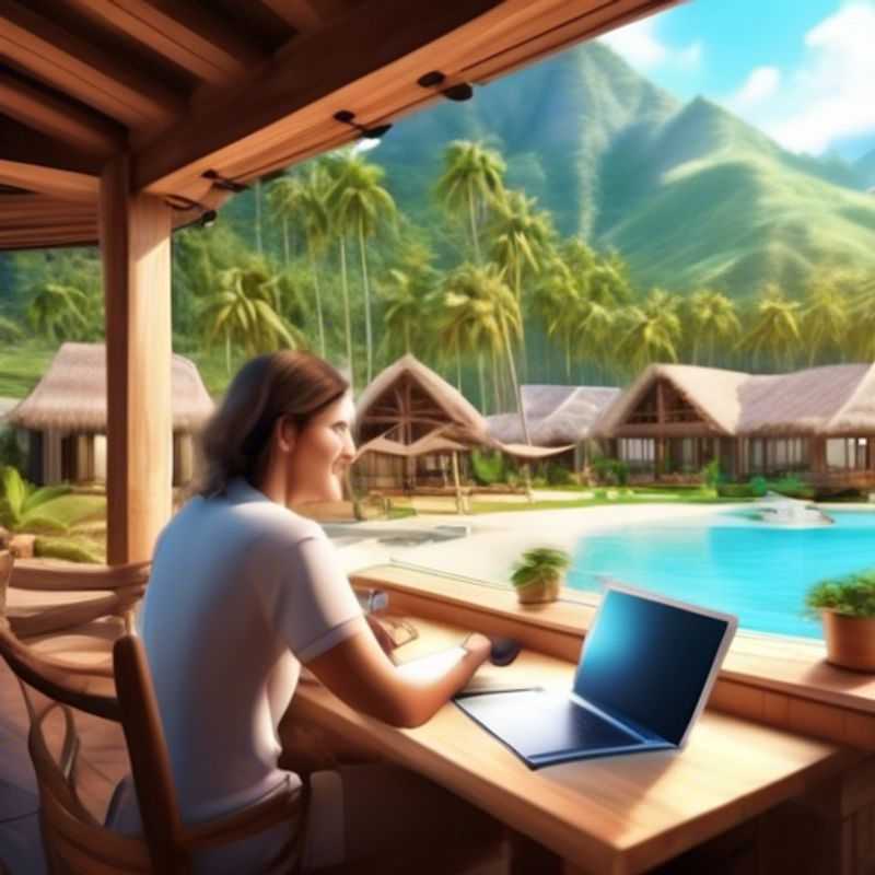 A person working remotely from home on a laptop.