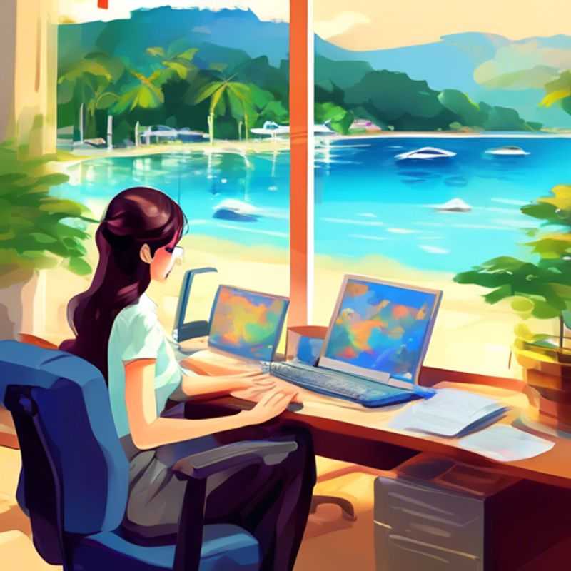 A Data Entry Clerk working from home at their desk, showcasing the flexibility of this remote work opportunity.