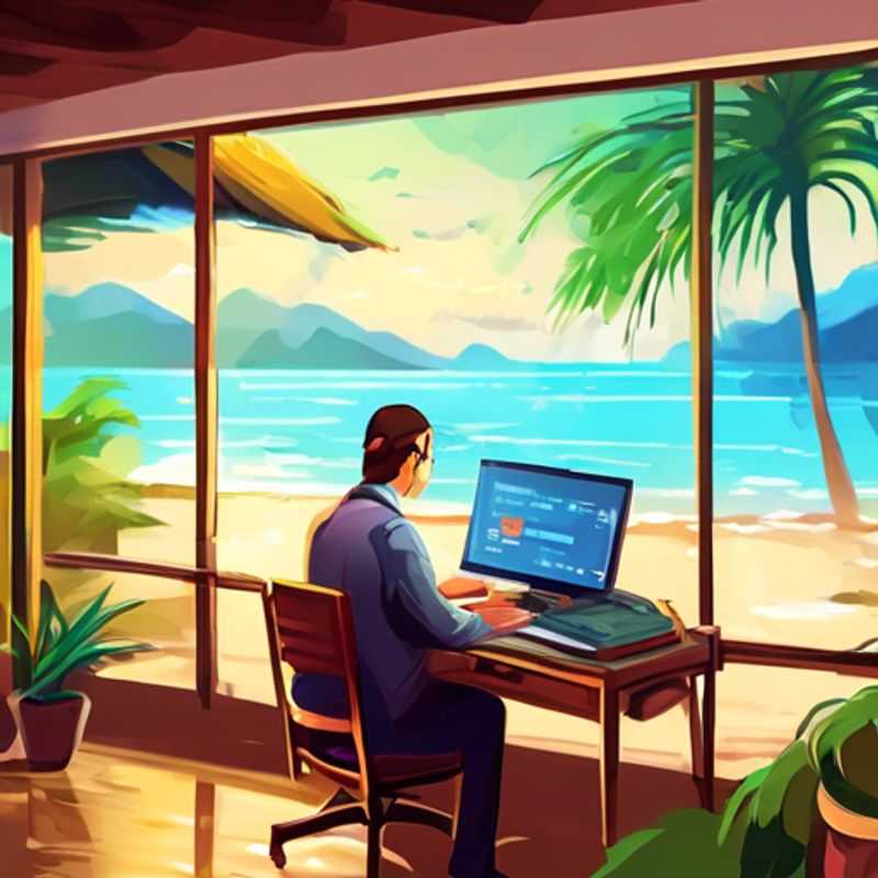 Person working on a computer at home, entering data.