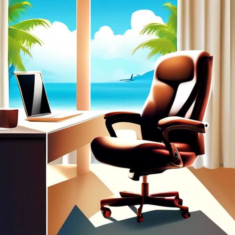 An ergonomic office chair designed for home office use, showcasing key features like adjustable lumbar support, armrests, and seat height.